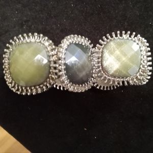 APT 9 BLUE GRAY SQUARE STRETCHY BRACELET